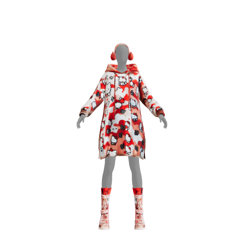 Outfit: pink and red