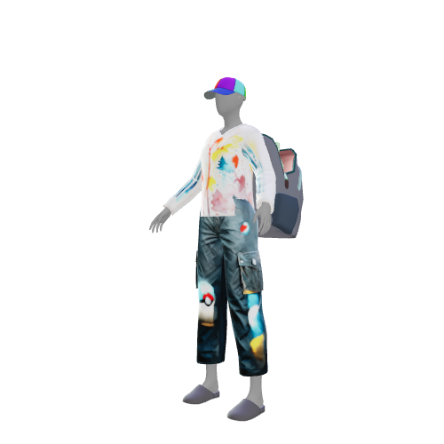 Outfit: rainbow setup