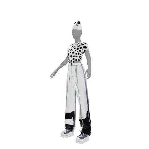 Outfit: black and white set