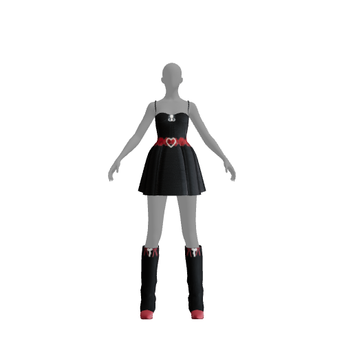 Outfit: black red side 2