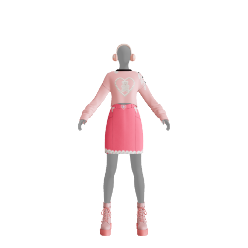Outfit: pink teddy love