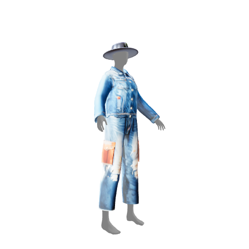 Outfit: blue man