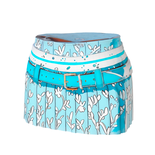 Design sky blue belt with v