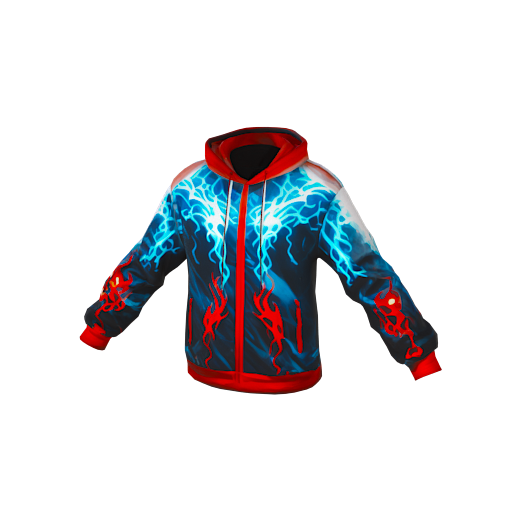 Design glowing red and blue