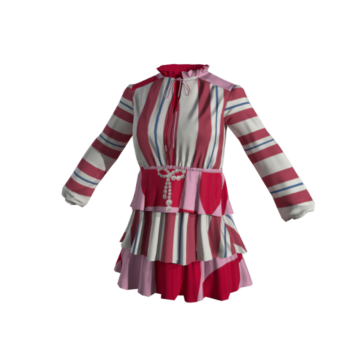 Design  Pink Strips Frock