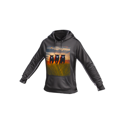 design - Um moletom preto com by titan