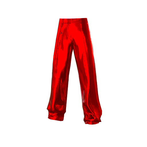 Design red metal pants