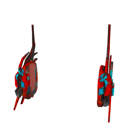 Design Colorful red Mecha W