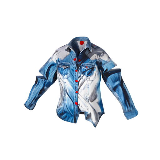 Design denim shirt with pri