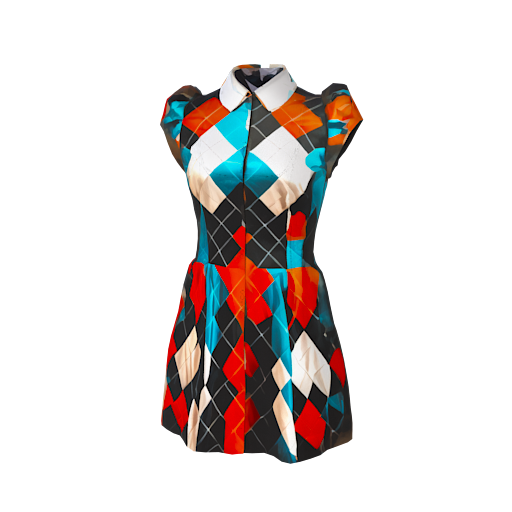 Design a argyle printed dre