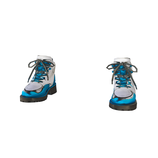 Design BLUE AND BLACK SHOES