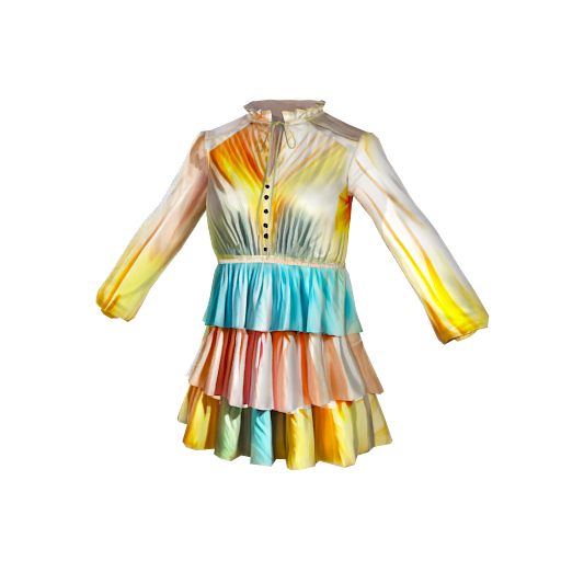 Design rainbow dress with p