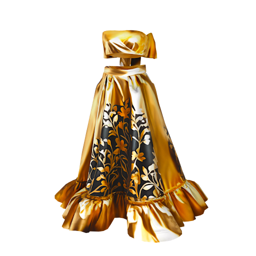 design - a golden dress with  by HEXA