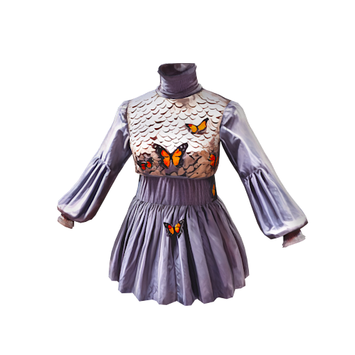 Design purple butterfly dre