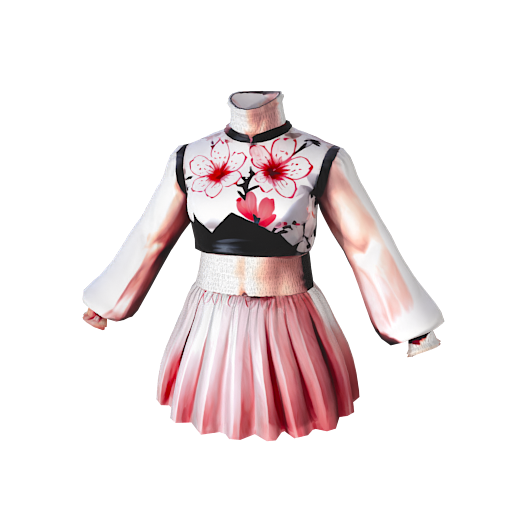Design Black Flowers Pink S