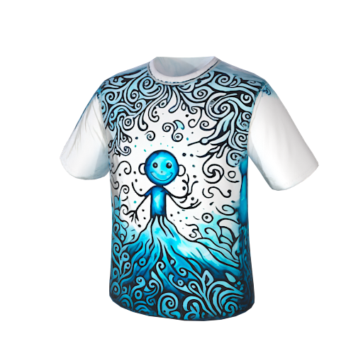 design-A white Tshirt with by Digimong