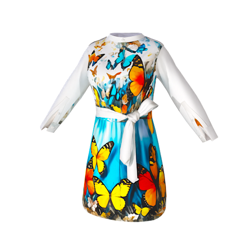 Design butterfly printed fl