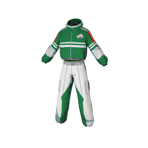 Design green white  strip