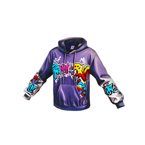 design - purple hoodie with a by momo