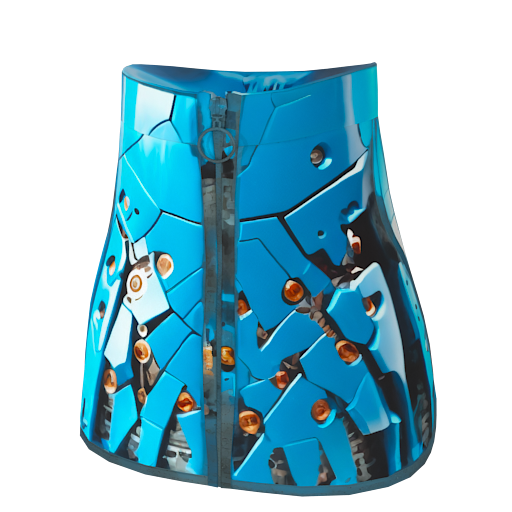 Design blue robotic skirt
