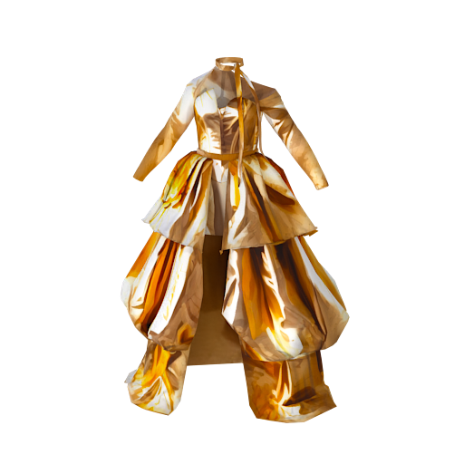 Design vestido de color dor