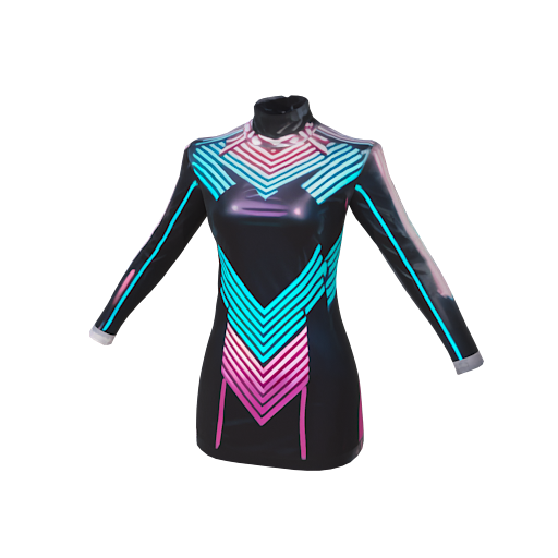 Design black dress with glo