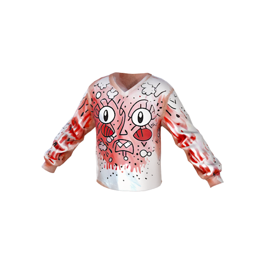 Design anime face and pink 