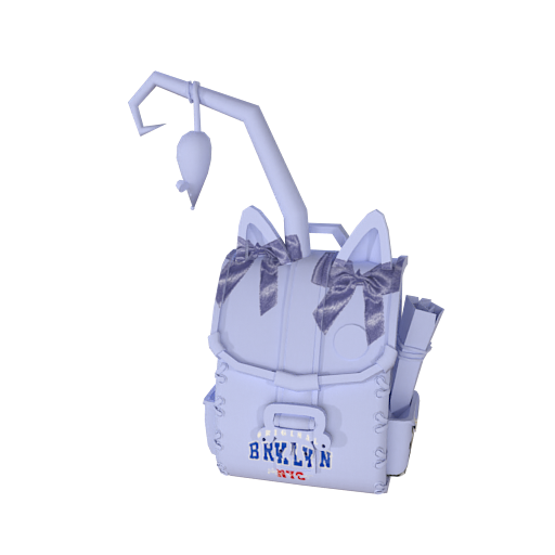 design - Blue bow backpack by Brittney