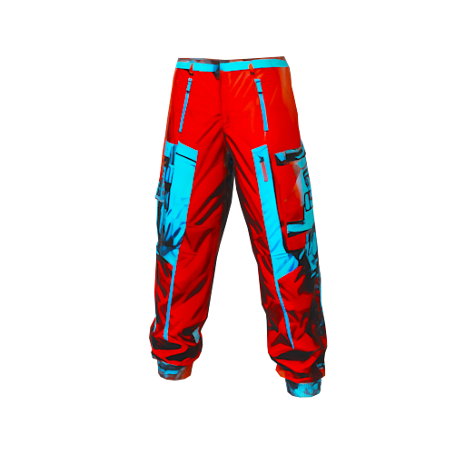 Design Red Pants with four 