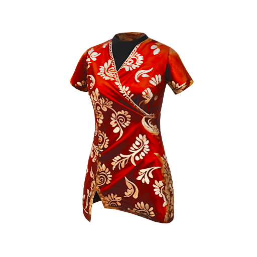 design - Red Wrap Mini Dress by Periastron