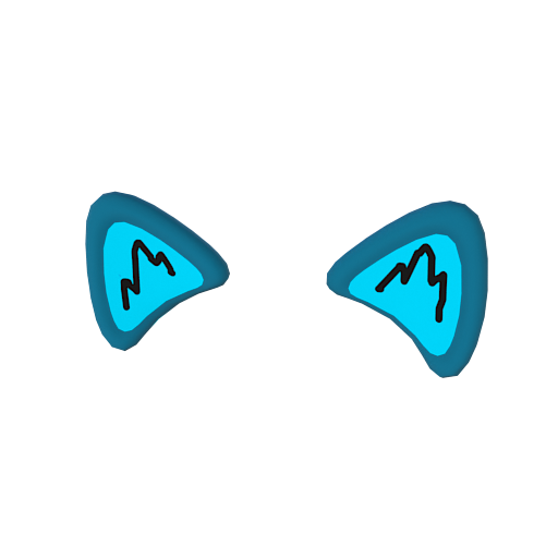 Design blue cat ears