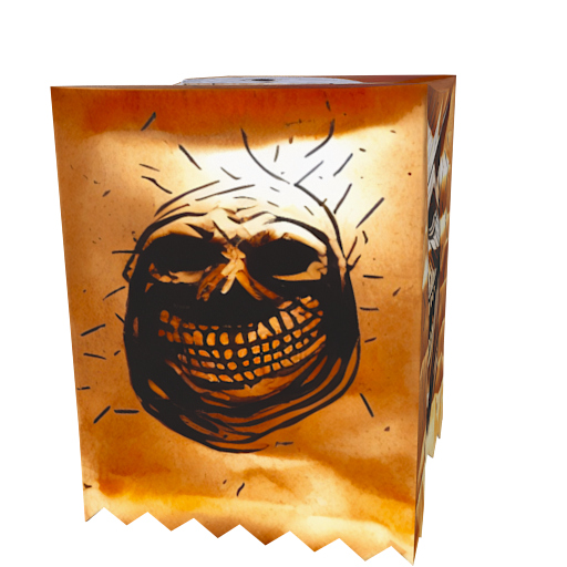 design - scary paper head by Fatimaa