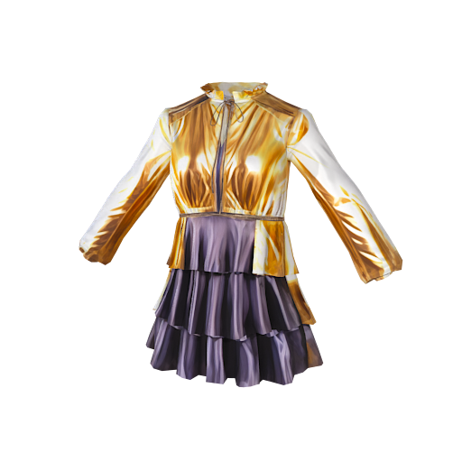 Design purple and gold dres