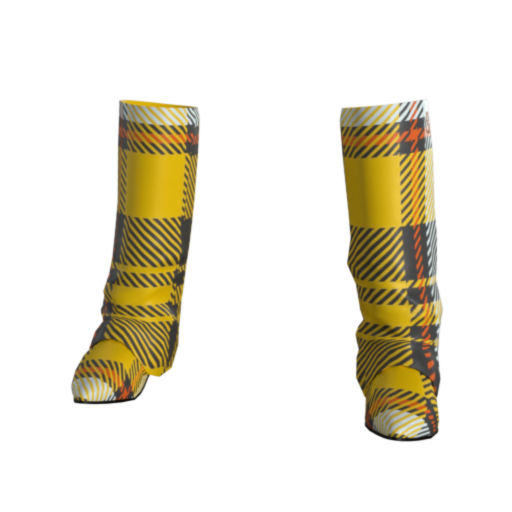 Design Yellow Check Boots