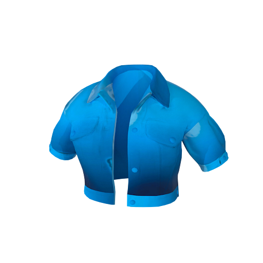 Design Wavy Blue Crop Top