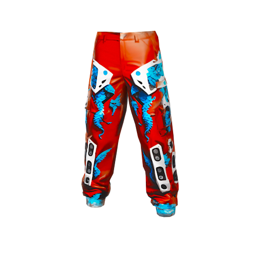 Design A red cargo pants wi