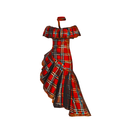 Design Red Drapery Puff Dre