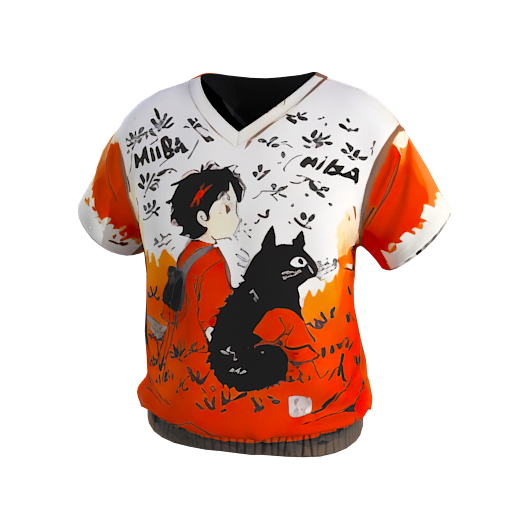 Design shirt with a red and