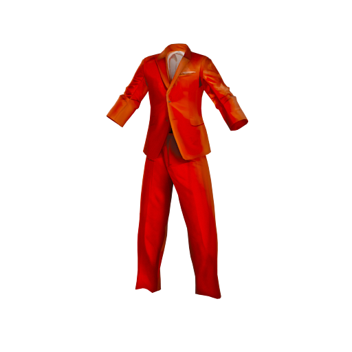design - a bright red suit  a by HEXA