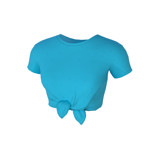 Design Blue cropped shirt