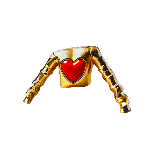 Design golden with a red sm